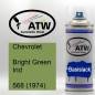 Preview: Chevrolet, Bright Green Irid, 568 (1974): 400ml Sprühdose, von ATW Autoteile West.